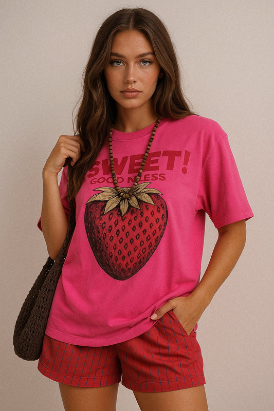 Graphic Round Neck Half Sleeve T-Shirt