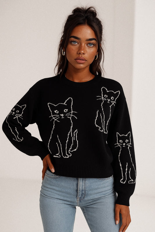 Round Neck Long Sleeve Sweater