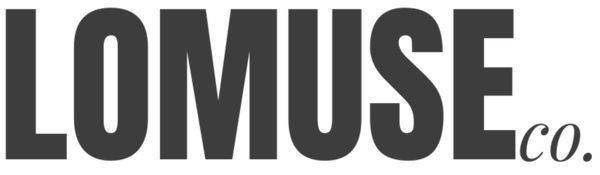 Black 'Lomuse' logo on a white background